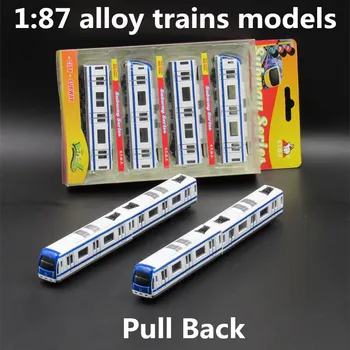 модели на влакове от сплав 1:87, модел на колата на метрото с висока имитация, функция намаление на цените, играчка превозни средства, забавни играчки, безплатна доставка