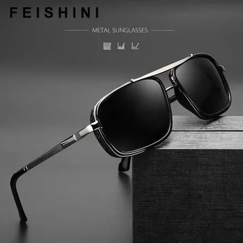 FEISHINI 2023 Високо Качество CAZALL Очила Реколта Халеевата по-Голяма Рамка Правоъгълни Слънчеви Очила Мъжки Поляризирани Маркови