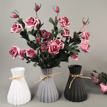 17 см. * 10 см размер на Бедрата форма на пластмасови ваза от материал, Имитация на Керамични вази за цветя и пластмасови ваза за цветя, за декориране на дома