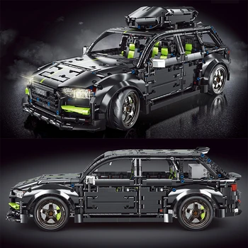 MOC RS6 Комби Автомобили градивните елементи на Модели, Съвместими с Lego, Високотехнологичен, Луксозен Автомобил Тухлена Играчка за Деца Подаръци За Момчета 0
