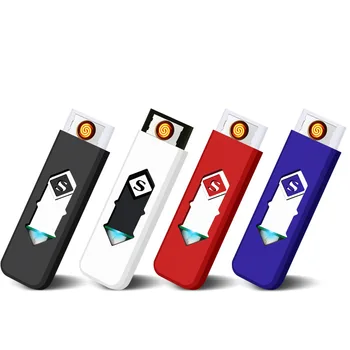 2022 Нова Електрическа Запалка USB Аксесоари За Пушачи Инструменти Многоцветни Запалки ултра-Тънки Преносими Акумулаторни Ветроупорен Мъжки Подаръци