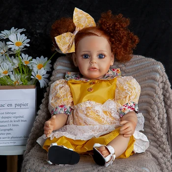 55 СМ Водоустойчива Силиконова Кукла Reborn Baby, Принцеса Сю-сю, Тези Кукли За бебе, Играчка за Момичета, Подарък за Рожден Ден, КОЛЕДА