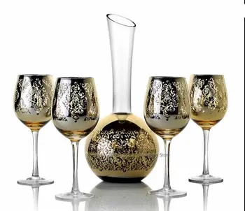 висококачествени винени чаши вино, Качествено вино в стъклена чаша вино Брилянтен блясък съд за пиене Идеалната луксозна винена чаша Чудесен Кристална Купа