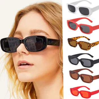 Класически Малки Правоъгълни Слънчеви Очила, Дамски Модни Улични Слънчеви Очила С антирефлексно покритие UV400, Мъжки слънчеви Очила За Каране, Очила За Защита на Очите
