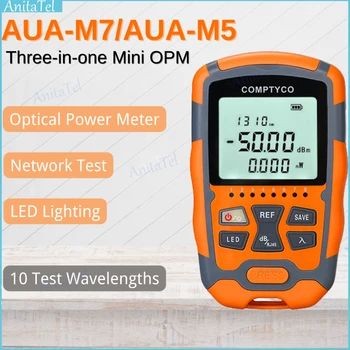 AUA-M7/AUA-M5 Мини OPM Оптичен електромера OPM-70dBm ~ + 10dBm Оптичен Кабел Тестер SC/FC/ST Универсален интерфейсен Конектор
