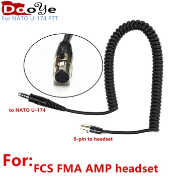 За слушалки FCS FMA AMP кабел-адаптер с моно/двоен канал за комуникация, който е съвместим с ПР, определени от военните правила на НАТО