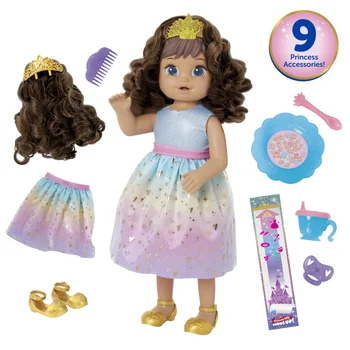 Малката принцеса е Жив Принцеса Ели расте! Отглеждане и Говорещи Детски Кукли, Сладко Лице Момичета Подарък Бебешки Играчки