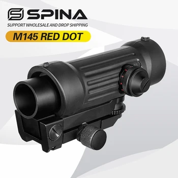 SPINA Оптика Тактически 4X M145 Червена Точка Оптичен Мерник Пневматична Пушка Ловен Прицел Оптичен Мерник за определяне 20 мм 0