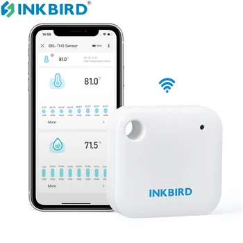 INKBIRD IBS-TH3 WIFI Термометър-влагомер, интелигентен сензор за температура и влажност на въздуха 2 в 1, с аларма за температура, облачное за съхранение на данни