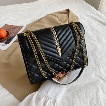 Марка FUNMARDI, Дамски чанти, чанта на рамото на веригата, 2022, Чанти през рамо от изкуствена кожа, дамска чанта, чанта-незабавни посланици с капак, WLHB2733 0