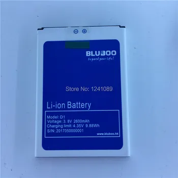 YCOOLY 100% Оригинална батерия BLUBOO D1 Батерия, 2600 mah 5,0 инча MTK6580A Аксесоари за Мобилни Дълго време на изчакване