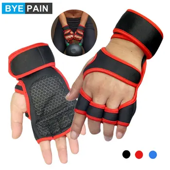 BYEPAIN 1 чифт Ръкавици за крос-тренировки с подкрепата на китката за фитнес, WOD, вдигане на тежести, тренировки във фитнеса и пауэрлифтинга