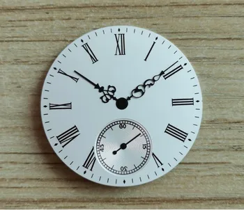 Резервни части за часа Пилотните часовник циферблат на Часовника ръчно Ориз бял 39 мм Циферблат, Римски стая е Подходяща за ETA6497 / 8498 механизъм BP13-21