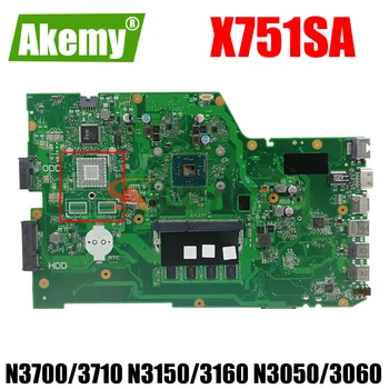 X751SA дънна Платка за лаптоп ASUS X751S X751SJ X751SV X751SA дънна Платка на лаптоп N3700 N3710 N3150 N3160 N3050 N3060 4 GB оперативна памет