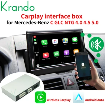 Krando Безжична Apple CarPlay Android Авто Интерфейс Кутия За Mercedes Benz C W204 GLC W205 2008-2018 NTG 4.0 4.5 5.0 BT