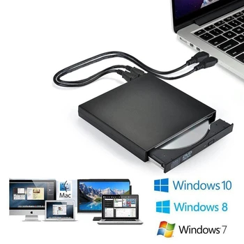 универсален Външен USB 2.0 оптично устройство DVD Разход на DVD ROM Плеър, CD-RW Записващо устройство Писател За Лаптоп Macbook Настолен КОМПЮТЪР