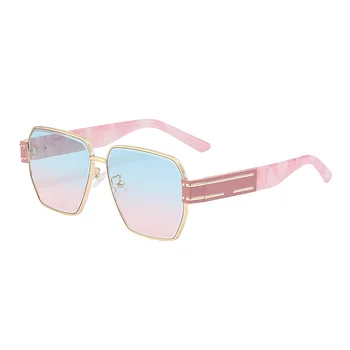 Нови Модни Маркови Квадратни Мъжки Слънчеви Очила В Голяма Рамка, Модерни Очила С Модел Дамски Слънчеви Очила За Шофиране UV400 Oculos De Sol