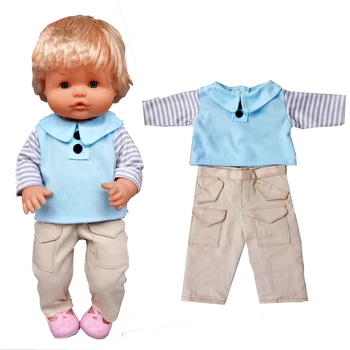 За 38 см Nenuco Бебе Кукла Дрехи За Момчета са Подходящи за 40 см Ropa Y Su Hermanita Кукла Риза Панталони