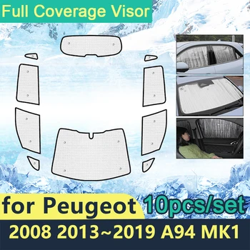 Слънчеви Очила с пълно покритие За Peugeot 2008 2013 ~ 2019 A94 Mk1, Автомобилни Слънцезащитни Стъкла, Странични прозорец Очила, Аксесоари 2015 2016