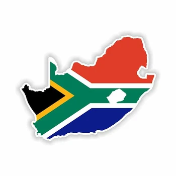 Автомобилни Стикери Южна Африка Карта Флаг Етикети Водоустойчив Солнцезащитная Стикер Vinyl Графика за JDM RV Аксесоари за Джипове, 13 см. * 10 см