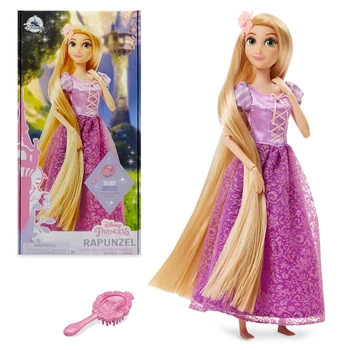 Оригиналният Магазин на Disney 30 см Заплетени Принцеса Рапунцел Съвместна Vinyl Кукла Фигурка Игри Къща играчки За деца Коледен подарък за момичета