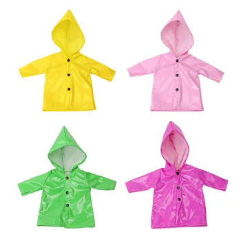 Дъждобран Облекло Палто за 18 Инча AG Американската Кукла, Кукла Украшение Цвят Карамел