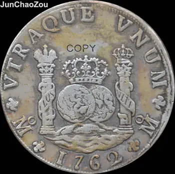 Мексико 1762 MF.8 реала със сребърно покритие Копия на монети