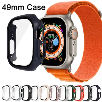 Стъкло + Калъф За Apple Watch Case Ultra 49 мм Smartwatch PC Защитно Фолио За Екрана Броня Закалени Аксесоари iwatch Серията Ultra 49 мм 0