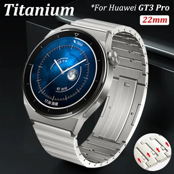Титан сплав 22 мм и Каишка За Samsung Galaxy Watch 3 45 46 мм Съоръжения Луксозен Каишка За Huawei Watch GT 3 Pro 2д 42 мм Линк Гривна