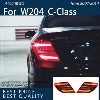 Автомобилни Фарове За W204 C Class 2007-2014 Led Авто Задна Светлина В Събирането на Актуализация AKD Оригинален Дизайн Сигнална Лампа Инструмент Аксесоари