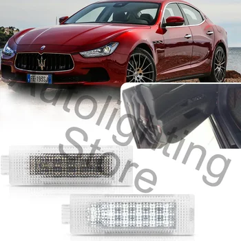2 бр. За Maserati Ghibli M157 Quattroporte QTP QP6 M156 Леванте 2017 2018 2019 LED Авто Врата Лампа S Межкомнатный Врата Лампа
