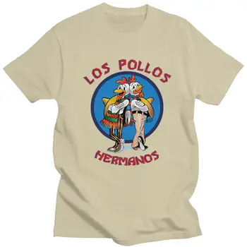 Забавни Тениски Los Pollos Hermanos С Къси Ръкави, Памучен Тениска Breaking Bad, Ежедневни Тениска, Тениска Chicken Brothers, Облекло, Подарък