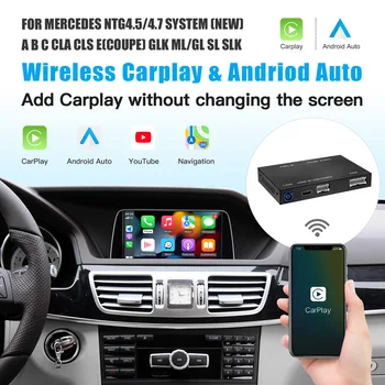 CARABC Безжичен CarPlay Android Авто Подходящи За Mercedes A B C E S SL CLA CLS GLA GLK SLK ML, Sprinter NTG4.5 W204 W176 Decorder