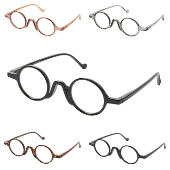 Ретро Кръгли Очила за Четене, Блокиране на Синя Светлина, Мини-Малки Удобни Четци за Жени и Мъже