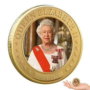 Кралицата на Възпоменателна монета Кралицата на Англия Елизабет II Цветни Сбирка Сувенирни монети Горко Я Величество 2022 Колекционер 0