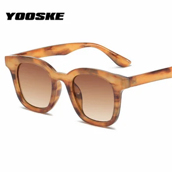 YOOSKE 2022 Реколта Квадратни Слънчеви Очила Дамски Маркови Дизайнерски Ретро Малки Слънчеви Очила за Мъже Корейски Стил Нюанси Очила с UV400