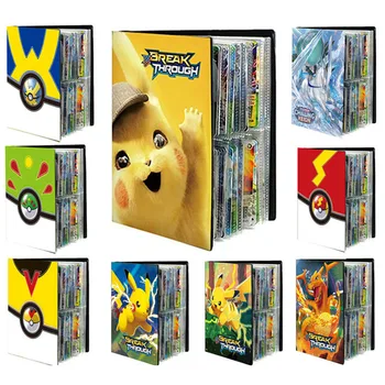 Pokemon Карти Албум Книга 240 бр. Игри Чаризард Пикачу Аниме Събиране на Испански Френски Картас Опаковка Книжка за Детски Подаръци, Играчки 0
