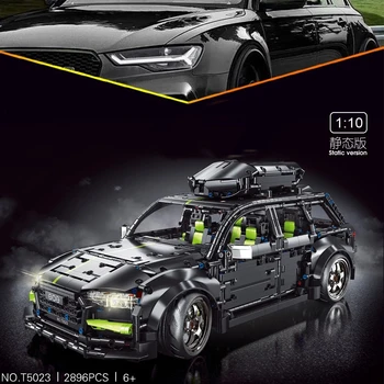 MOC RS6 Комби Автомобили градивните елементи на Модели, Съвместими с Lego, Високотехнологичен, Луксозен Автомобил Тухлена Играчка за Деца Подаръци За Момчета 1
