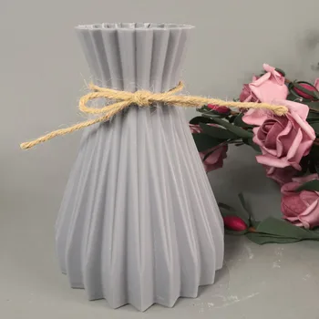 17 см. * 10 см размер на Бедрата форма на пластмасови ваза от материал, Имитация на Керамични вази за цветя и пластмасови ваза за цветя, за декориране на дома 2