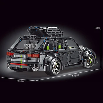 MOC RS6 Комби Автомобили градивните елементи на Модели, Съвместими с Lego, Високотехнологичен, Луксозен Автомобил Тухлена Играчка за Деца Подаръци За Момчета 2