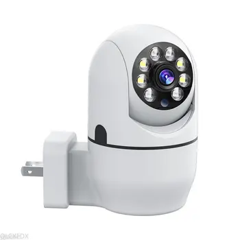 Yilot 2MP Power Plug WiFi IP камера Със Завъртане на 360 Градуса, Цветна Безжична PTZ камера за Нощно Виждане, Домашна Камера за Видеонаблюдение, Мини Камера 2