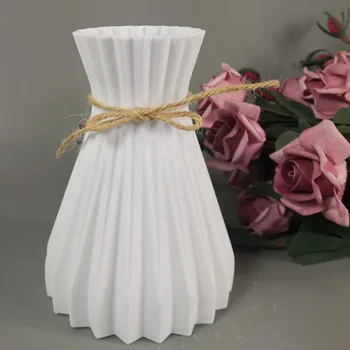 17 см. * 10 см размер на Бедрата форма на пластмасови ваза от материал, Имитация на Керамични вази за цветя и пластмасови ваза за цветя, за декориране на дома 3
