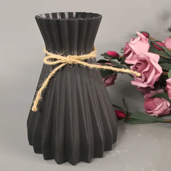 17 см. * 10 см размер на Бедрата форма на пластмасови ваза от материал, Имитация на Керамични вази за цветя и пластмасови ваза за цветя, за декориране на дома 4
