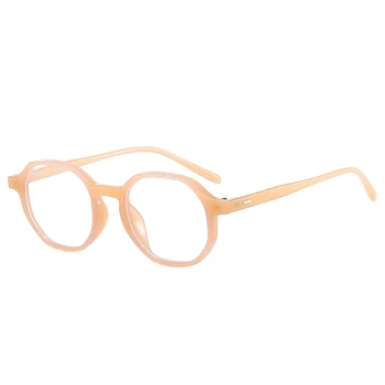 SO & EI Модни Полигональные Дамски слънчеви Очила в Рамки, Реколта Прозрачни Очила с анти-Blu-Ray Лещи, Мъжки слънчеви Очила с желеобразной оптични рамки, компютърни Очила 4