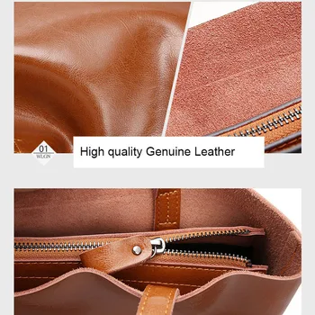Голяма Чанта През Рамо от Волска Кожа, Дамски Чанти от Естествена Кожа, за Жени, на Известната Марка, Дизайнерска Чанта, Дамски Модни Ръчни Чанти 2021 4