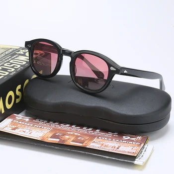 Джони Деп LEMTOSH Поляризирани Слънчеви Очила Мъжки UV400 Ретро Ацетатная Рамки Слънчеви Очила Марка Дизайнерски Обувки За Мъже Точки 4