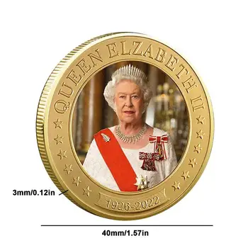 Кралицата на Възпоменателна монета Кралицата на Англия Елизабет II Цветни Сбирка Сувенирни монети Горко Я Величество 2022 Колекционер 5